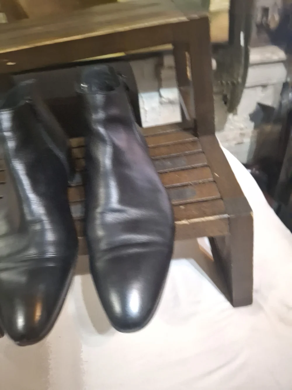 Men's Black Leather Chukka Boots - Sleek Slip-On Style